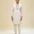 White embroidered crepe kurta pajama