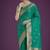 Divine turquoise soft banarasi satin silk saree with blouse piece