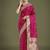 Divine rani pink soft banarasi satin silk saree with blouse piece