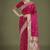 Divine rani pink soft banarasi satin silk saree with blouse piece