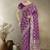 Effervescent purple soft banarasi satin silk saree with elision blouse piece