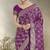 Effervescent purple soft banarasi satin silk saree with elision blouse piece