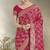 Effervescent bright pink soft banarasi satin silk saree with elision blouse piece