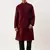 Maroon  embroidered jacket kurta set