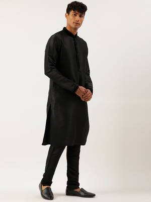 Old rose embroidered jacket kurta set 3