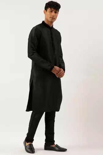 Old rose embroidered jacket kurta set