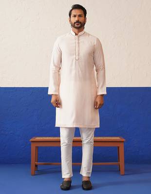 Light peach colour bundi kurta set 5