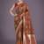 Red colour banarasi satin silk zari weaving classic saree