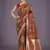 Red colour banarasi satin silk zari weaving saree