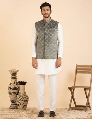 Moleskin velvet jacket kurta set 1