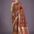 Red colour banarasi satin silk zari weaving classic saree