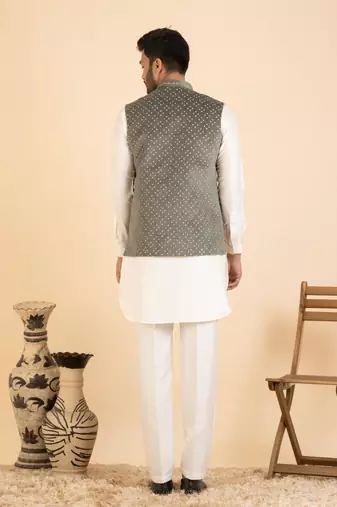 Moleskin velvet jacket kurta set