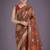 Red colour banarasi satin silk zari weaving classic saree