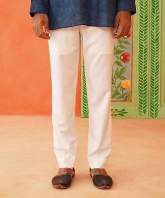 Blue pasley print jacket kurta set 5
