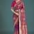 Pink colour banarasi satin silk zari weaving classic saree