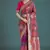 Pink colour banarasi satin silk zari weaving saree