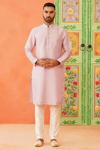 Multi colour resham work bundi kurta set