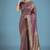 Dark purple color baanrasi satin silk saree for wedding functions