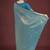Dusty cyan color baanrasi satin silk saree for wedding functions