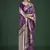 Purple colour banarasi satin silk zari weaving saree