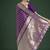 Purple colour banarasi satin silk zari weaving classic saree