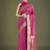 Rani pink colour banarasi satin silk zari weaving classic saree