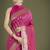 Rani pink colour banarasi satin silk zari weaving classic saree