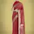 Red colour banarasi satin silk zari weaving saree