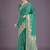 Turquoise with gold bordar banarasi woven satin saree