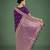 Purple with gold bordar banarasi woven satin saree