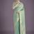 Wonderful light sky blue soft banarasi satin silk leheriya design saree