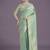 Wonderful light sky blue soft banarasi satin silk leheriya design saree