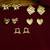 Golden glamour 5-in-1 combo earrings set – elegant daily wear studs & hoops collection