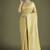 Wonderful light yellow soft banarasi satin silk leheriya design saree
