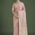 Wonderful light pink soft banarasi satin silk leheriya design saree