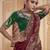 Maroon cords and handwork wedding saree with blouse fabric
