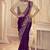 Dark wine cords and handwork wedding saree with blouse fabric