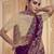 Dark wine cords and handwork wedding saree with blouse fabric