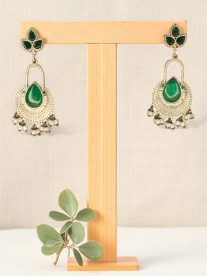 Golden glamour silver replica ruby drop earrings 2
