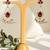 Golden glamour silver replica ruby drop earrings
