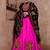 Pink Gujarati Gamthi Hand Embroidered Cotton Indian Traditional Dandiya Raas Garba Ghagra Choli For Navratri