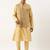 Gold jacquard jacket with gold kurta