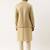 Gold checkered textured jacket with gold kurta