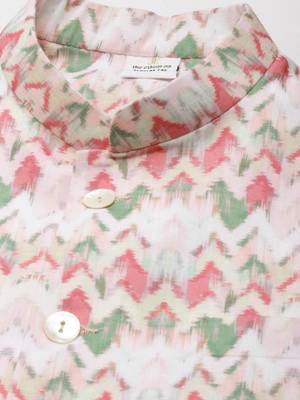 Pink tiedye cotton jacket with pink cotton kurta 2