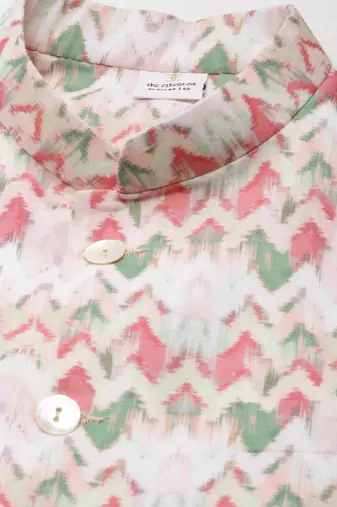 Pink tiedye cotton jacket with pink cotton kurta