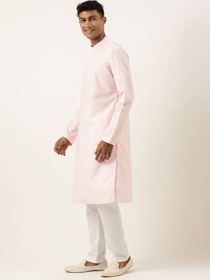 Pink tiedye cotton jacket with pink cotton kurta 3