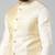 Cream diamond gold motif jacket with cream kurta