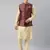 Maroon banarasi bundi with gold kurta set