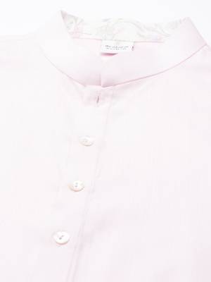 Light pastel lime linen jacket with kurta set 3