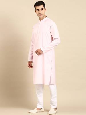 Light pastel lime linen jacket with kurta set 5